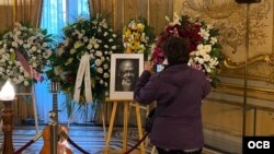 Capilla ardiente en homenaje a Pablo Milanes, en Madrid, España