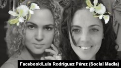Angélica y María Cristina Garrido. (Tomado de Facebook/Luis Rodríguez Pérez).
