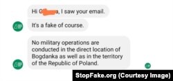 Odpowiedź służb prasowych kopalni Bogdanka na zapytanie StopFake
