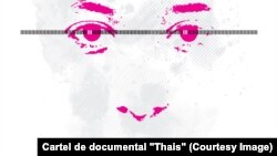 Cartel promocional de "Thais", un documental de María Matienzo. El cartel es obra del artista visual cubano Julio Llópiz Casal.