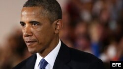 El presidente estadounidense, Barack Obama, habla hoy, jueves 18 de abril de 2013, durante un servicio interreligioso en honor de las tres víctimas por las explosiones en Boston