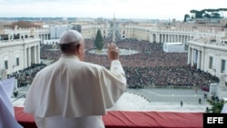 El Papa dedicó su mensaje de Navidad a pedir la paz en todo el mundo.