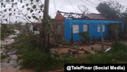 Una imagen del poblado de San Luis, en Pinar del Río, tras el paso del huracán Ian.