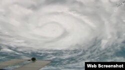 Huracán Ian visto desde la Estación Espacial Internacional. (NASA)