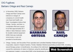 Bárbaro Ortega y Raúl Camejo. Dos de ocho cubanos acusados de fraude al Medicare que se cree están en Cuba.