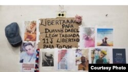 Collage pidiendo libertad para Duanny Dabel y los demás presos políticos, confeccionado por Yenisey Taboada.