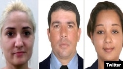 Los tres cubanos desaparecidos en México: Mercedez Díaz, Yuri Torres y Carmen Boza. (Comisión Estatal de Búsqueda Veracruz)