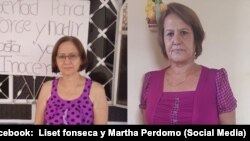 Las madres del 11J Martha Perdomo (izquierda) y Liset Fonseca (derecha).