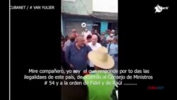 Info Martí | Cubano de a pie encara a dirigentes del régimen