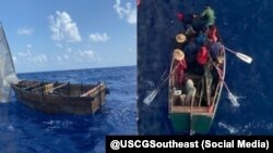 Imágenes recientes de las peligrosas embarcaciones utilizadas por migrantes cubanos. (Guardia Costera de EEUU).