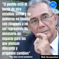 Palabras de Pedro Junco. (Facebook/La Hora de Cuba)