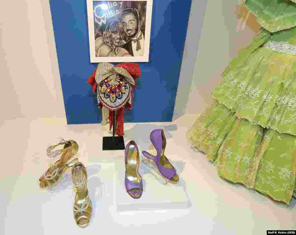 Zapatos y pertenencias de la cantante cubana Celia Cruz, parte de la muestra &quot;Forever Celia&quot;, en el Museo de la Diáspora Cubana.&nbsp;Foto: OCB Roberto Koltun Staff.