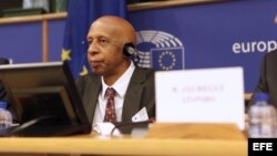 Guillermo Fariñas participa en una reunión de la subcomisión de Derechos Humanos del Parlamento Europeo (Archivo)