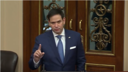 El senador cubanoamericano y excandidato a la presidencia de EEUU, Marco Rubio, en el Senado el 6 de enero del 2021.