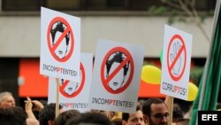 Una marcha contra la corrupción y la incompetencia en Brasil. (Archivo)