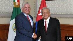 Díaz-Canel y López Obrador durante la visita del mandatario cubano a México en septiembre de 2021.