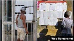 Votantes leen las listas de candidatos a delegados a las elecciones municipales en Cuba. (Archivo)