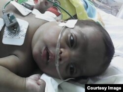 El bebé de Aylín Arjona padece una miocardiopatía severa con peligro para su vida. (Cortesía)