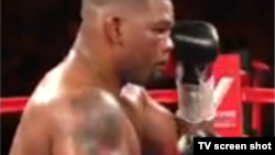 El boxeador cubano Mike Pérez.