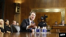 Brett Kavanaugh testifica ante el comité judicial del Senado.