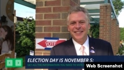 El actual candidato demócrata a gobernador de Virginia, Terry McAuliffe.