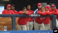 Jugadores cubanos en un torneo internacional en Seúl. AP Photo/Ahn Young-joon