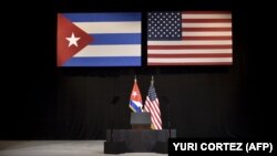 El Teatro Nacional de Cuba, el 22 de marzo de 2016, poco antes de las declaraciones de Barack Obama y Raul Castro. (Yuri Cortez / AFP).
