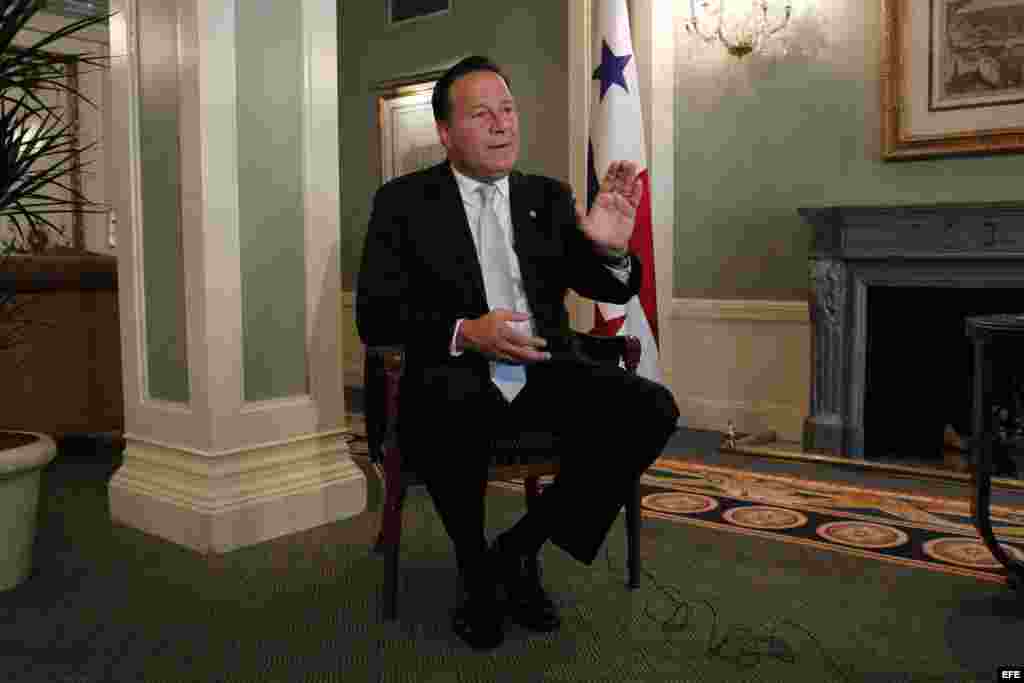 El presidente Varela habla del Canal de Panamá, la Cumbre de las Américas y las relaciones con Madrid.
