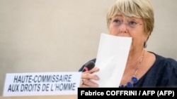 La Alta Comisionada de las Naciones Unidas para los Derechos Humanos, Michelle Bachelet. Fabrice COFFRINI / AFP