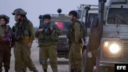 Soldados israelíes en los Altos del Golán.