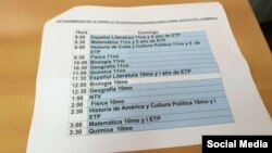 Horario de las clases