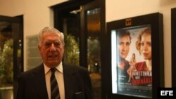 Mario Vargas Llosa, premio Nobel de Literatura 2010, en el debate "La nueva era de la incertidumbre - Para comprender el siglo XXI", en Río de Janeiro (Brasil).