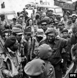 Abril de 1961. Fidel Castro durante la invasión de Bahía de Cochinos. EFE/Granma