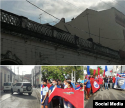 Acto de repudio frente al Arzobispado de Camagüey.