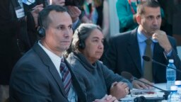 José Daniel Ferrer, Juana Mora Cedeño y Antonio Rodiles en un encuentro con Barack Obama el 22 de marzo de 2016 en La Habana. AP Photo/Pablo Martinez Monsivais