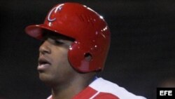 Fotografía de archivo del pelotero cubano Yoenis Céspedes