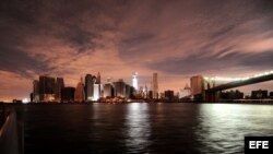 Vista panoramica de Manhattan desde Brooklyn, en Nueva York (EE.UU.).