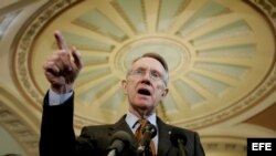 El líder de la mayoría demócrata del senado de los EE.UU., Harry Reid.