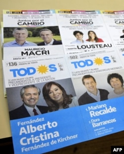 La fórmula de la coalición Frente de Todos, Cristina Fernández de Kirchner para vicepresidenta y Alberto Fernández para presidente (Foto: AFP).