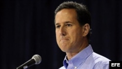 El precandidato presidencial republicano Rick Santorum.