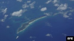 Vista aérea de la isla de Cuba.