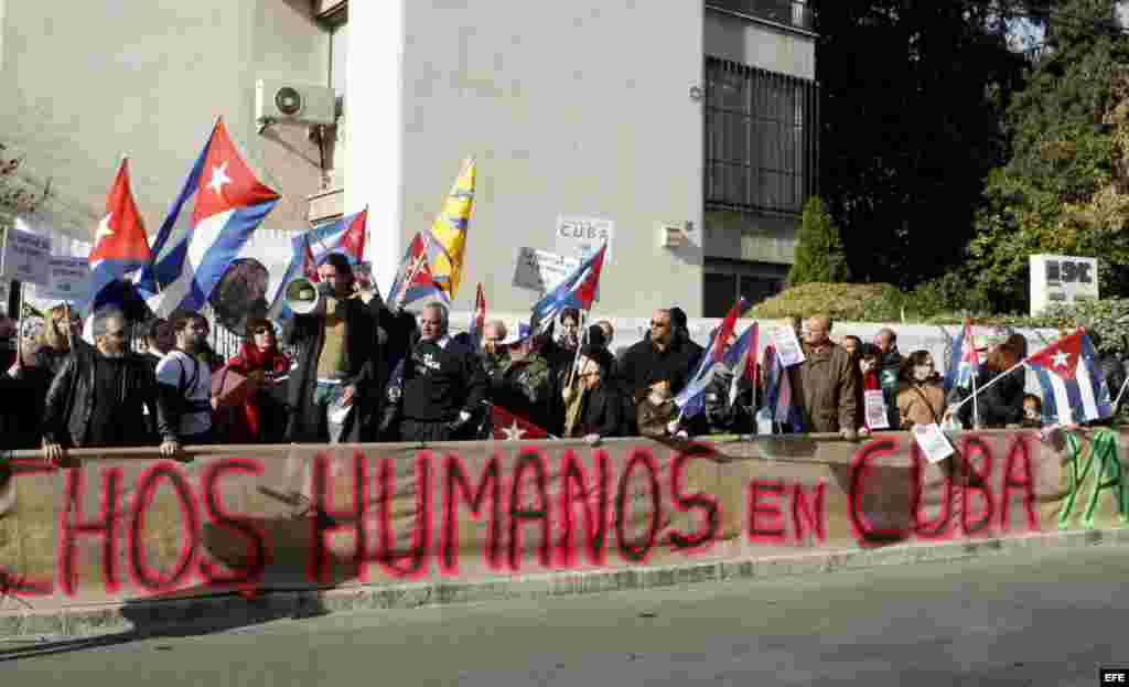 Archivo. Exiliados cubanos organizaron el "Maratón Internacional por los Derechos Humanos en Cuba" en Madrid.