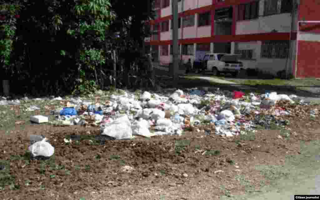 La calle Santa Rita entre 17 y 18 Norte en el Reparto Caribe en Guantánamo, es un área donde proliferan los vectores y la contaminación.