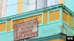 Vista exterior de una vivienda en venta en La Habana. (Archivo)
