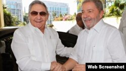 Lula da Silva junto a Raúl Castro, durante su visita a La Habana en febrero de 2014. (Ricardo Stuckert/Instituto Lula)