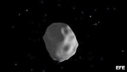 Fotografía de archivo de un asteroide.