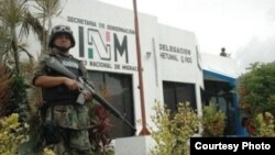 La estación migratoria de Chetumal, Quintana Roo, contigua a las instalaciones de la Policía Federal.