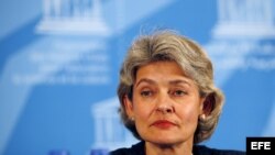Irina Bokova, máxima representante de la UNESCO.