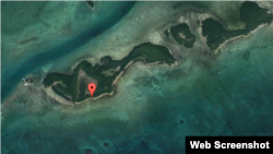 Vista satelital de Big Munson Island.