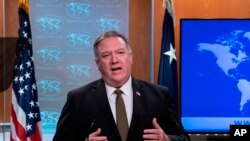 El secretario de Estado Mike Pompeo. (Nicholas Kamm/Pool Photo via AP)